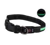 Zerodis Collier Lumineux pour Chien, Collier pour Chien LED Rechargeable par USB avec Bandes Réfléchissantes et 3 Modes D'éclairage, pour la sécurité de la Marche Nocturne (L)