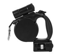 Zerodis Colliers et Laisses pour Chiens, avec Lumière LED et Distributeur de Sacs à Déchets pour Une Marche Nocturne et Un Entraînement Faciles, Rétractable 3 en 1