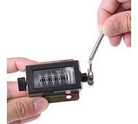 Zerodis Compteur Mécanique à 5 Chiffres, Compteur de Comptage Manuel Réinitialisable D67- F avec Dispositif de Retour à Zéro Rotatif, Outil de Compteur Pratique pour Machines Textiles,