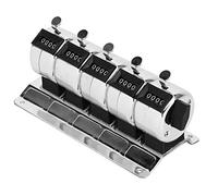 Zerodis Compteur Mécanique, Compteur de Pointage à 4 Chiffres en Acier Inoxydable avec une Conception Durable et Durable, Réinitialisable Manuellement pour les Statistiques D'aéroport,