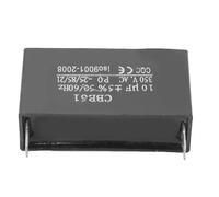 Zerodis Condensateur de Démarrage de Moteur CBB61, Condensateur de Démarrage de Moteur Compact en Plastique à 2 Broches pour Ventilateur de Plafond, 350 V AC 10 UF ± 5% 50/60 Hz