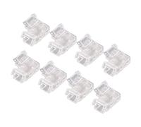 Zerodis Connecteur COB 8 Pièces, Connecteurs de Bande Lumineuse LED en Forme de L à 2 Broches de 8 Mm pour Bande LED COB, sans Soudure, Installation Facile