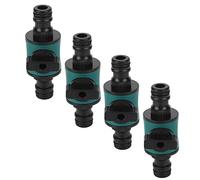 Zerodis Connecteur de Tuyaux en Plastique à scellé Rapide, Accessoires de Soupape Matériaux Premium de 4 Pièces pour Connexion du Tuyau, Articulation de L'arrêt d'eau dans Les Lits de Jardin