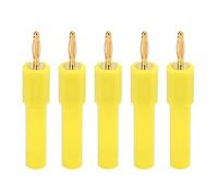 Zerodis Convertir Le Bouchon de Banane Mâle en Femelle 2 Mm en Adaptateur à Douille 4 Mm 5pcs 5 Couleurs Matériau PA en Laiton 30V-60V 36a pour Les Navires Onduleurs Automobiles (Yellow)