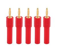Zerodis Convertir Le Bouchon de Banane Mâle en Femelle 2 Mm en Adaptateur à Douille 4 Mm 5pcs 5 Couleurs Matériau PA en Laiton 30V-60V 36a pour Les Navires Onduleurs Automobiles (Rouge)