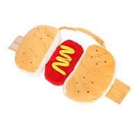 Zerodis Costume pour Animal de Compagnie Hot Dog, Robe en Coton Jaune pour Chien avec Crochet et Boucle, Vêtements Doux et Chauds pour Chiens de Petite, Moyenne et Grande Taille (L)