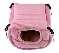 Zerodis Coupe Perroquet en Peluche Nid Oiseau Hamac Polaire Chaud en Peluche Oiseau Perroquet Hamac Cage Jouet Hiver Chaud Oiseau Nid Maison Hutte pour Les Perruches Perruche (X)