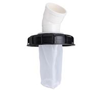 Zerodis Couvercle de Filtre IBC 165 Mm, Couvercle de Baril de Pluie Réutilisable avec Tube D'extension pour Conteneur, Baril d'eau de Pluie, Large compatibilité, Sac Filtrant Haut de (45 degrés)