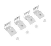 Zerodis Crabzadera Couvre/Support en Verre de Poisson avec Poisson en Acier Inoxydable Durable pour Soutenir 4 Support D'aquarium, Installation Facile pour Les Amateurs d'eau (10 mm (4 pièces /