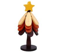 Zerodis Dessous de Plat pour Arbre de Noël Dessous de Plat pour Arbre de Noël Motif Marron dégradé avec Décoration en Forme D'étoile pour Casseroles Chaudes, Poêles, Bols, Décoration de