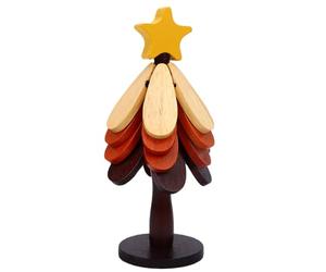 Zerodis Dessous de Plat pour Arbre de Noël Dessous de Plat pour Arbre de Noël Motif Marron dégradé avec Décoration en Forme D'étoile pour Casseroles Chaudes, Poêles, Bols, Décoration de