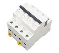 Zerodis Disjoncteur Miniature 4P AC 400 V PA66, Protection contre les Courts-circuits et les Surcharges, Extinction Rapide de l'arc, pour la Distribution d'énergie Industrielle des Bâtiments (10A)