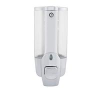 Zerodis Dispensateur Mural 350 ML Dispens de Savon Liquide en Plastique de Élégant Conception Moderne de Grande capacité Installation Facile à Largeur pour Salle de Bain et Cuisine avec Hôtels