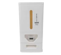 Zerodis Distributeur de Riz, Récipient de Stockage de Céréales Résistant à l'humidité, Bac scellé pour Aliments Secs avec Couvercle Hermétique et Fenêtre Transparente, Seau à Riz (Grande)