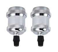 Zerodis Douille de Lampe Vintage, Support de Lampe Rétro en Aluminium avec Interface D'ampoule E26 E27 pour la Décoration de la Maison, Hôtels, Restaurants (SILVER)