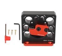 Zerodis Dowel Maker Jig Kit en Alliage D'aluminium avec 8 Trous de Tournage, Précision Bois Cheville Tige Ronde Outil Auxiliaire pour Bois Dur Résineux Coupe Stable