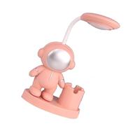 Zerodis Éclairage Intérieur Lampe de Table LED USB Pliable pour étude de Chambre à Coucher Lumière Douce avec Porte-stylo Design Créatif pour Enfants Lampe de Bureau Spaceman (PINK)