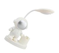 Zerodis Éclairage Intérieur Lampe de Table LED USB Pliable pour étude de Chambre à Coucher Lumière Douce avec Porte-stylo Design Créatif pour Enfants Lampe de Bureau Spaceman (WHITE)