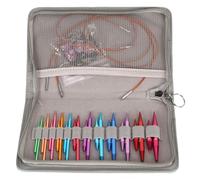 Zerodis Ensemble D'aiguilles Circulaires à Tricoter Circulaires Interchangeables Colorées Assortiment D'aiguilles Circulaires de 3 à 8 Mm Ensemble D'aiguilles Circulaires de Couleurs
