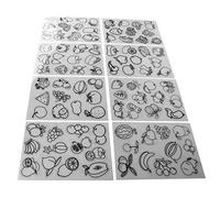 Zerodis Ensemble de Feuilles Thermorétractables, Matériau BOPS, 8 Pièces avec Motifs de Fruits et Légumes pour l'artisanat et les Décorations de Bricolage (Type de fruit Fruit)