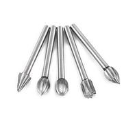 Zerodis Ensemble de Limes à Bavures en Acier Rapide, Outil de Sculpture sur Bois à Coupe Unique, Tige de 1 à 8 Pouces pour Outils électriques ou Pneumatiques, Retrait des Détails de Mise en Forme du