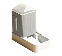 Zerodis Ensemble de Mangeoires Automatiques pour Chiens et Chats, Mangeoire par gravité de 3,5 L et Distributeur d'eau avec Conception Amovible Entièrement Fermée pour Une Alimentation (Grey)