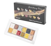 Zerodis Ensemble de Peinture Aquarelle 12 Pièces, Couleurs Métalliques pour l'art et la Manucure, Pigments de Haute qualité, Idéal pour les Débutants et les Professionnels