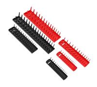 Zerodis Ensemble de Plateaux Organisateur de Douilles, Plateaux de Douilles Métriques ABS SAE, 6 Pièces Supports Doubles pour Profondes Peu Profondes, Boîte à Outils de Rangement de Garage pour