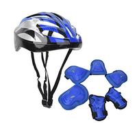 Zerodis Ensemble de Protection en 7 Pièces pour Patinage à roulettes | Coque en PE, Rembourrage en Mousse épaisse, Sangles Réglables, Protège-poignets, pour le Patinage et les Sports Extrêmes