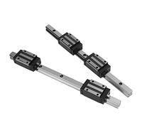 Zerodis Ensemble de Rails de Guidage Linéaire à Glissières Haute durabilité et stabilité Facile à Utiliser Tampons épais Anti-poussière Supports de Mouvement Linéaire Précis Échange de Curseurs