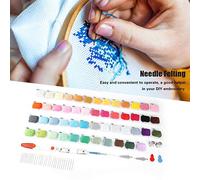 Zerodis Ensemble d'outils de Broderie pour Feutrage à l'aiguille, 50 Couleurs, avec Outil Artisanal de Bricolage pour des œuvres d'art Complètes et Exquises