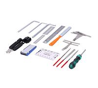 Zerodis Ensemble D'outils de Réparation de Frettes de Guitare, avec Sac de Transport, pour le Nettoyage des Instruments à Cordes, Règle de Nivellement D'entretien, Lime en Acier I
