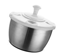 Zerodis Essoreuse à Salade 5L, Laveuse à Laitue en Acier Inoxydable, Opération Manuelle Facile, Parfaite pour une Utilisation en Cuisine avec des Fruits et Légumes