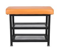 Zerodis Étagère à Chaussures avec Siège rembourré, Banc à Chaussures pour Entrée, 2 étagères de Rangement, Entrée Intérieure, Couloir, Chambre à Coucher, Meubles à Dessus Souple, Tabouret à Langer