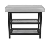 Zerodis Étagère à Chaussures avec Siège rembourré, Banc à Chaussures pour Entrée, 2 étagères de Rangement, Entrée Intérieure, Couloir, Chambre à Coucher, Meubles à Dessus Souple, Tabouret à Langer