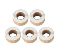 Zerodis Étiquettes Autocollantes Marron Kraft, Autocollants Vierges Inscriptibles pour Pots, Bouteilles, Cadeaux, 4000 Pièces en Cinq Rouleaux pour l'organisation et l'artisanat