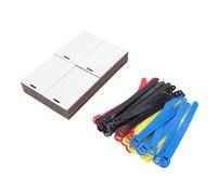 Zerodis Étiquettes de Matériaux d'artisanat 40 étiquettes de Bagages à Double Face et Sangles Colorées pour Fabriquer des Cartes d'identité Professionnelles de Voyage Sportives Blancs à la Main