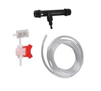 Zerodis Filtre d'Irrigation Goutte à Goutte, Distributeur d'Engrais avec Injecteur, Tuyau d'Eau, Interrupteur et Filtre, Matériau Plastique Premium, Principe Siphon pour Jardin et Ménage