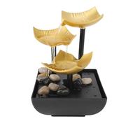 Zerodis Fontaine de Bureau à 3 Niveaux, Décor à Flux d'eau alimenté par USB avec Lumière LED et Pierres, Idéal pour la Décoration de la Maison et du Bureau