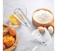 Zerodis Fouet Professionnel Rotatoire Fouet à Ballon Batteurs Manuels à Oeufs Lait Mixeur DIY Pâtissier Fouet à Oeufs Ustensiles de Cuisine 25,5 x 12 x 7 cm(White)