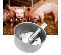 Zerodis Fournitures d'alimentation Abreuvoir pour Porcs, Bol à Boire pour Bétail, Conception Anti-Fuite pour Petits Chevaux et Bovins, Diamètre du Bol de 15 Cm en Acier Inoxydable Automatique