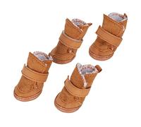 Zerodis Fournitures de Voyage pour Chiens, Chaussures en Caoutchouc Antidérapantes, Chaudes, Protection Antidérapante pour Petits et Moyens Chiens et Chats, Bottes pour l'hiver (Style 2)