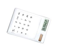 Zerodis Fournitures Scolaires de Base Calculatrice Transparente à écran LCD à Chiffres avec Matériau PS pour Bureau, école, Maison Calculatrice à écran Tactile à énergie Solaire 8 Tactile à énergie