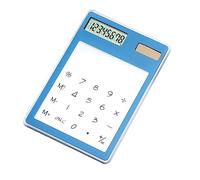 Zerodis Fournitures Scolaires de Base Calculatrice Transparente à écran LCD à Chiffres avec Matériau PS pour Bureau, école, Maison Calculatrice à écran Tactile à énergie Solaire 8 Tactile à énergie