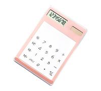 Zerodis Fournitures Scolaires de Base Calculatrice Transparente à écran LCD à Chiffres avec Matériau PS pour Bureau, école, Maison Calculatrice à écran Tactile à énergie Solaire 8 Tactile à énergie