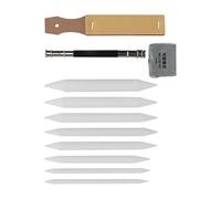 Zerodis Fournitures Scolaires Tortillions Planche de Ponçage pour Tailler les Crayons avec Gomme pour Artistes étudiants Débutants Outils de Dessin pour Esquisser Fusain Craie Crayon Pastel 3 Papier