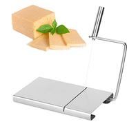 Zerodis Fromage en Acier Inoxydable, Poignée Ergonomique, Base Antidérapante, qualité Alimentaire, Beurre, Jambon, Pain, Gâteau, Couteau à Trancher, Fil de de Fromage pour la Cuisine,
