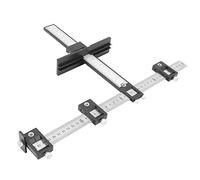 Zerodis Gabarit de Quincaillerie d'armoire, Outil de Forage pour le Travail du Bois en Alliage d'aluminium, Positionnement Précis pour les Poignées 'armoire et la Production de Meubles