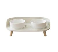 Zerodis Gamelle pour Chien et Chat, Protection du Cou, Mangeoire Amovible pour Animaux de Compagnie, Mangeoire Anti-déversement avec Base en Plastique pour Chats et Chiens, 2 Gamelles (01)