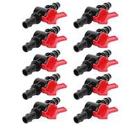 Zerodis Great Rule Vanne en Ligne Valve Facile à Utiliser avec Un Réflexe d'eau, 10 Pcs 1/2 Doublures D'irrigation de Tuyau Adaptées à la Plantation de Conteneurs, des Fleurs de Fleurs